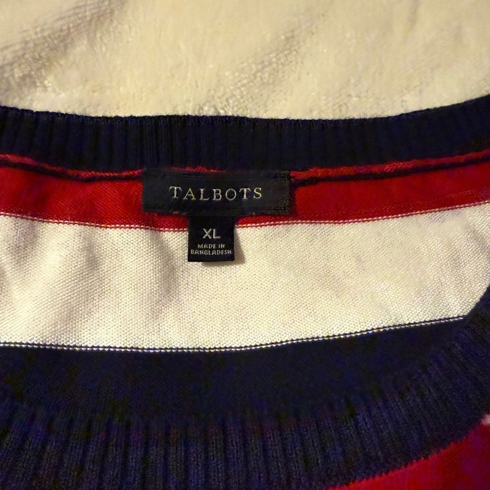 Talbots  Striped Sweater - Red, White, and Blue - Picture 2 of 4